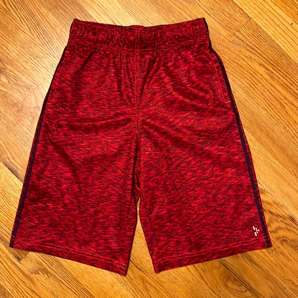 Mottled Red Athletic Shorts